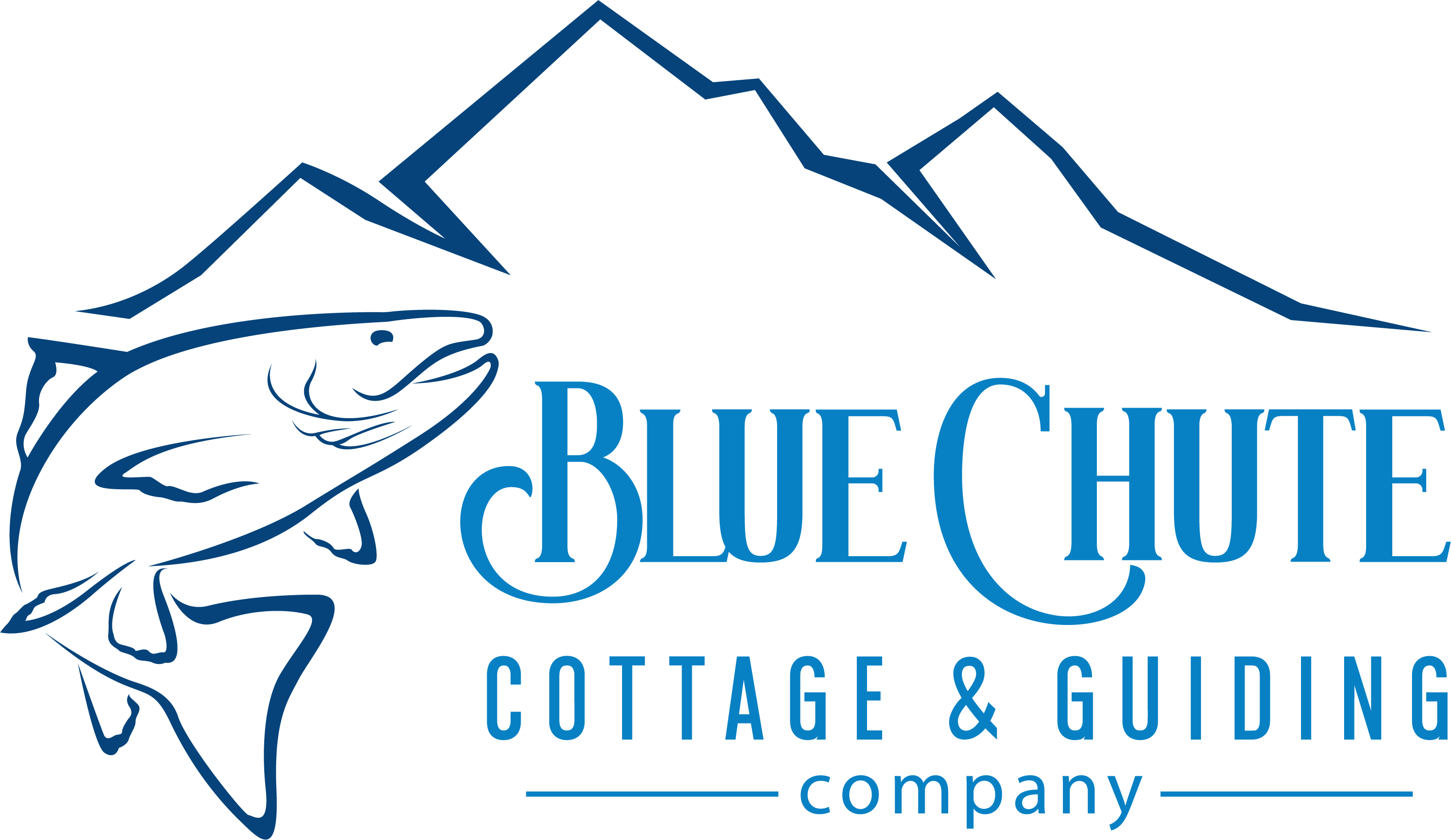 Blue Chute Logo in a blue color pallette